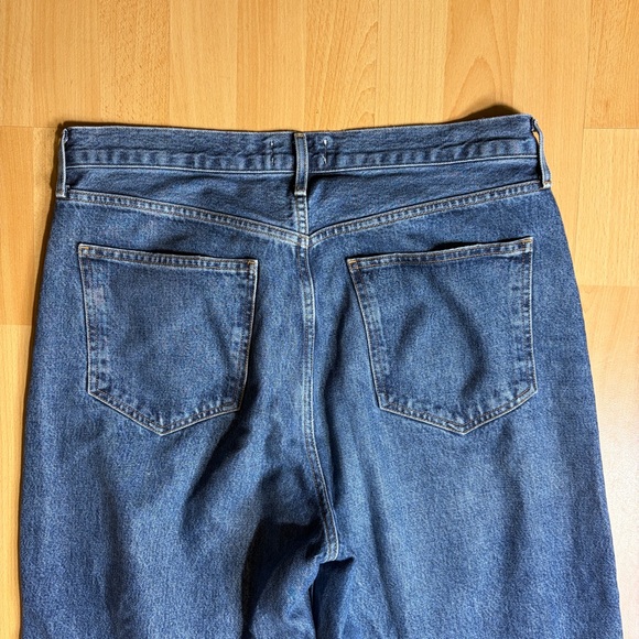 Agolde Dame Jeans in Control Wide Leg Cuffed Medium Wash 31 - Picture 9 of 12